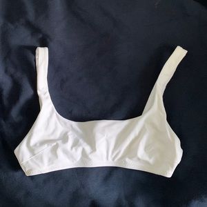 Aerie white scoop bikini top